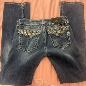 studded miss me low rise bootcut jeans